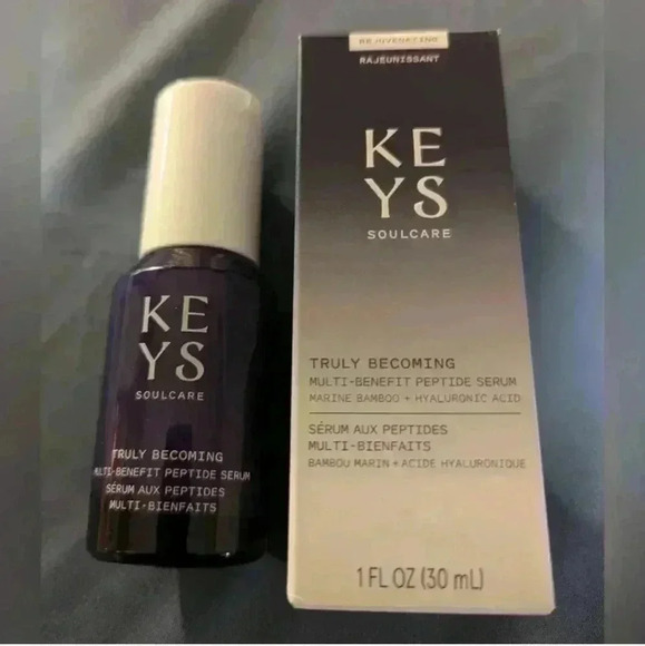 NIB Keys Soulcare Truly Becoming Multi Benefit Peptide Serum 1 Fl Oz - Picture 1 of 4